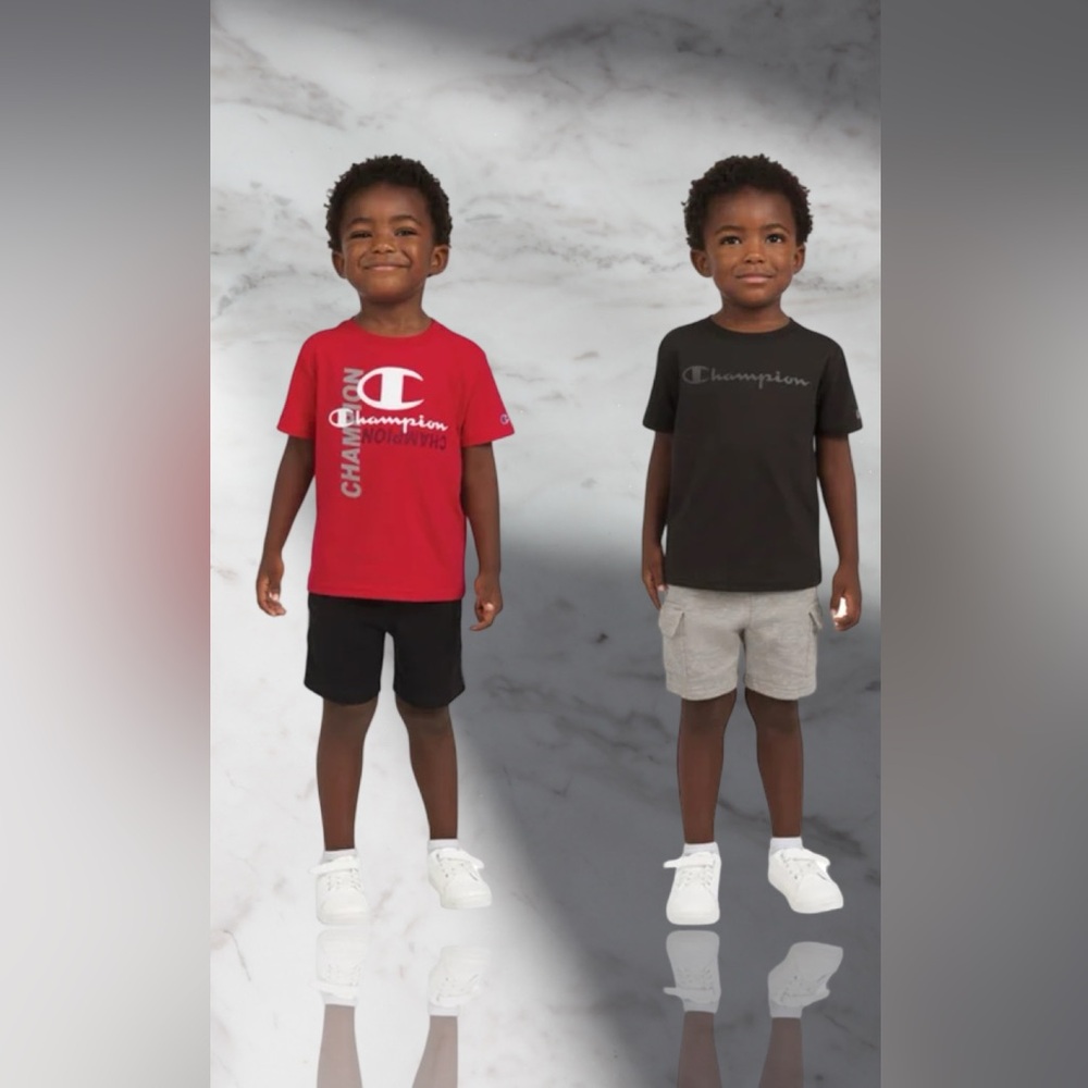 Champion Kids' 4-piece Set Color Black , Red & Gray Size 6
